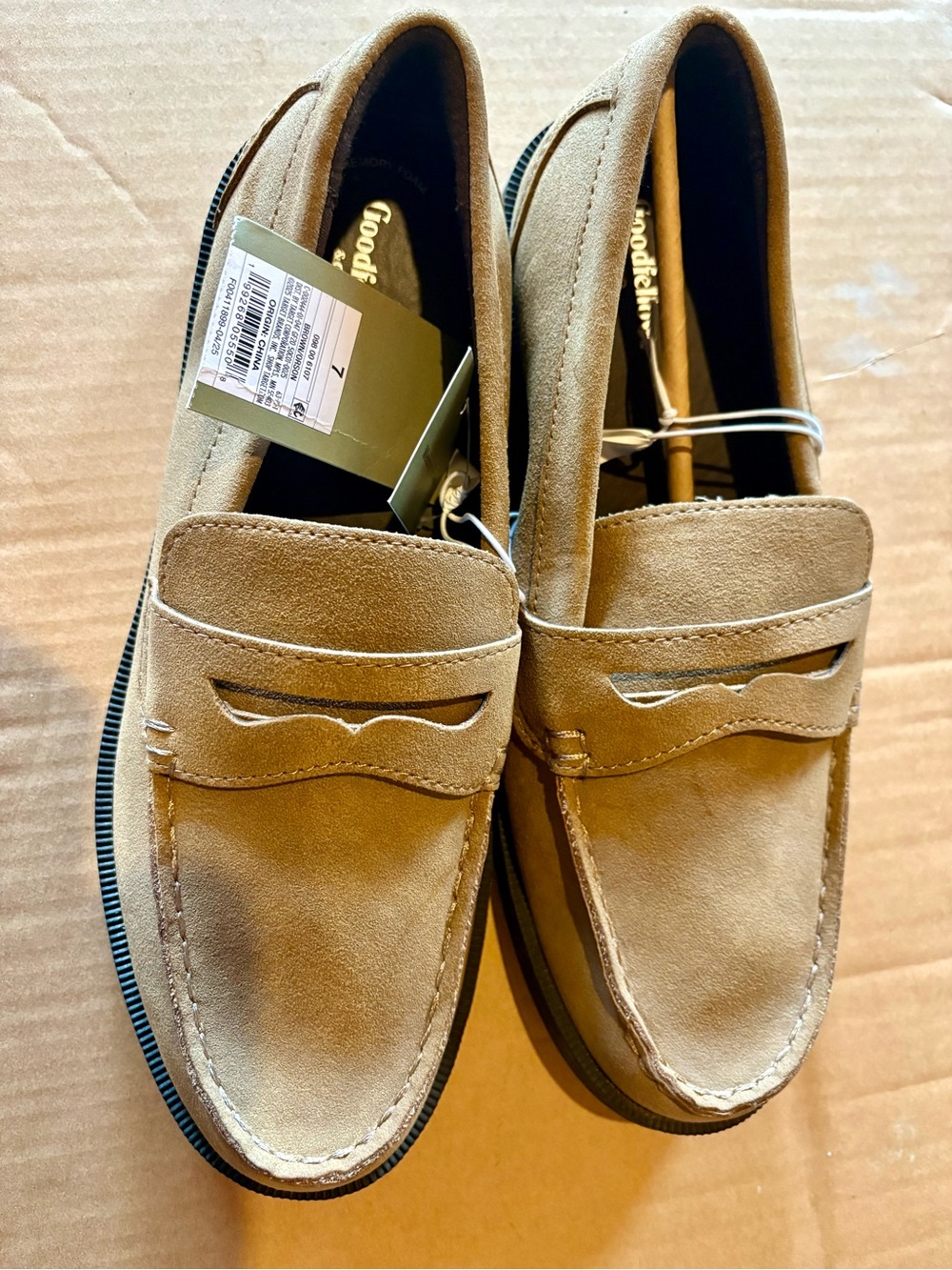 Goodfellow & Co Tan Suede Penny Loafers